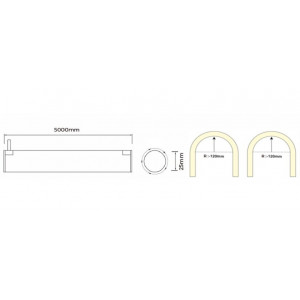 Flexible neon COLORS 24V-IP65 14,4W 950Lm 4000K 5m (NNR25-NW)