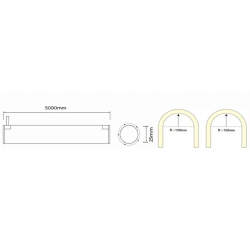 Гнучкий неон COLORS 24V IP65 14,4W 950Lm 3000K 5м (NNR25-WW)