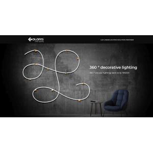 Гнучкий неон COLORS 24V IP65 14,4W 950Lm 3000K 5м (NNR25-WW)