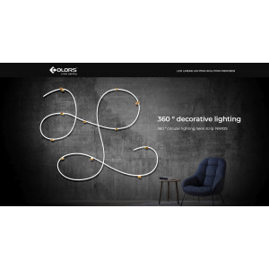 Elastyczna neonówka KOLORY 48V IP65 14,4W 950Lm 4000K (NNR25-20M-NW)