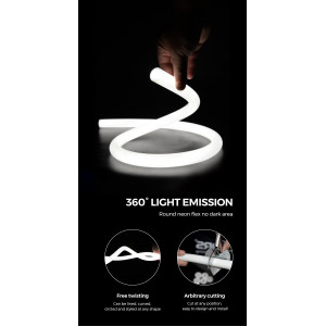 Flexible neon COLORS 12V IP65 21.6W 302Lm RGB-SPI 3m (NNR25-RGB-SPI)