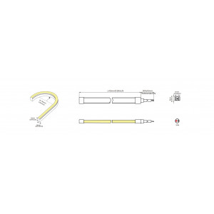 Гнучкий неон COLORS 24V IP65 8,8W 330Lm 3000K 5м (NJS0612-WW)