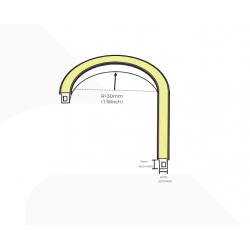 Ultra-thin flexible neon COLORS 24V IP67 7.2W 280Lm 4000K 5m (NMS0306T-NW)