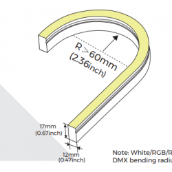 Flexible neon COLORS 24V-IP67 10W 669Lm 4000K 5m (AFS1217-NW)