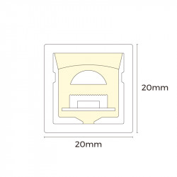 Гнучкий неон COLORS для басейнів 24V IP68 10W 560Lm 3000K 5м (AWT2020-WW)