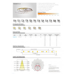 Taśma LED RISHANG 60-2835-24V-IP20 6W 550Lm 4000K 5m (RD0860TC-B-NW)