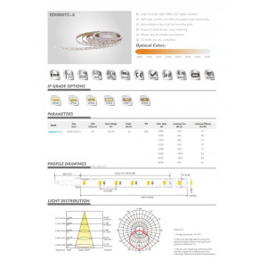 Taśma LED RISHANG 64-2835-24V-IP20 6W 960Lm 4000K 5m (RD0064TC-A-NW)
