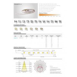 Taśma LED RISHANG 64-2835-24V-IP20 6W 930Lm 6000K 5m (RD0064TC-AW)