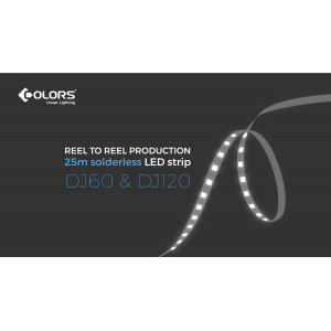 LED strip COLORS 60-2835-12V-IP33 4,8W 480Lm 3000K 5m (DJ60-12V-8mm-WW)