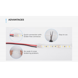Taśma LED COLORS 60-2835-12V-IP20 4,4W 520Lm 4000K 5m (DJ60-12V-8mm-NW)
