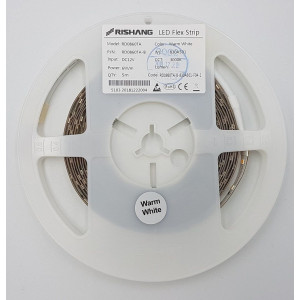 Taśma LED RISHANG 60-2835-12V-IP20 4,8W 535Lm 6000K 5m (RD0860TA-B-PW)