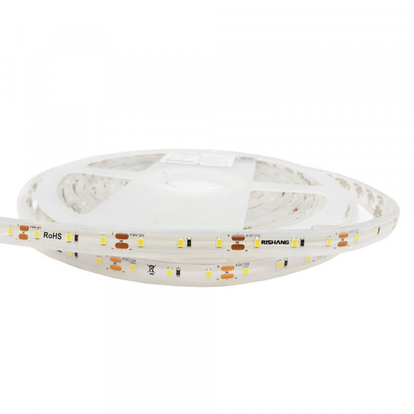 LED strip RISHANG 60-2835-12V-IP67 5.5W 400Lm 4000K 5m (RN3060TA-B-NW)