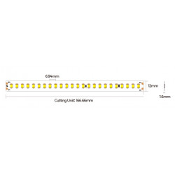 LED strip COLORS 144-2835-48V-IP65 NANO 5.8W 580Lm 4000K 5m (DS8144-48V-12mm-NANO)