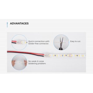 LED strip COLORS 120-2835-24V-IP67 9.6W 880Lm 6000K 5m (DJ120-24V-8mm-IP67-PW)