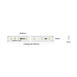 LED strip COLORS 52-2835-230V-IP65 6W 530Lm 4000K 50m (H852-230V-12mm-NW)