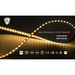 LED strip COLORS Chip-24V-IP20 9.6W 980Lm 3000K 5m (FD128-24v-8mm-WW)