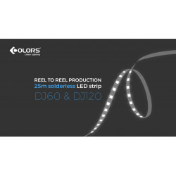 Світлодіодна стрічка COLORS 60-2835-12V-IP20 4,4W 475Lm 3000K 50м (DJ60-12V-8mm-W8_DP50)
