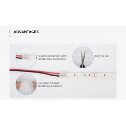 Taśma LED COLORS 60-2835-12V-IP20 4,4W 475Lm 3000K 50m (DJ60-12V-8mm-W8_DP50)