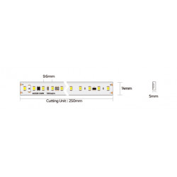 Taśma LED COLORS 104-2835-220V-IP65 10,6W 1100Lm 5700K 20m (H8104-230V-12mm-IP65-W)