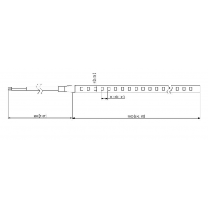 LED strip RISHANG 120-2835-12V-IP20 9.6W 4000K 5m (RV08C0TA-A-NW)